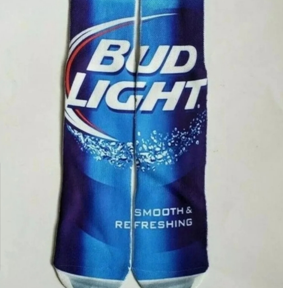 Novelty 3D Bud Light Socks